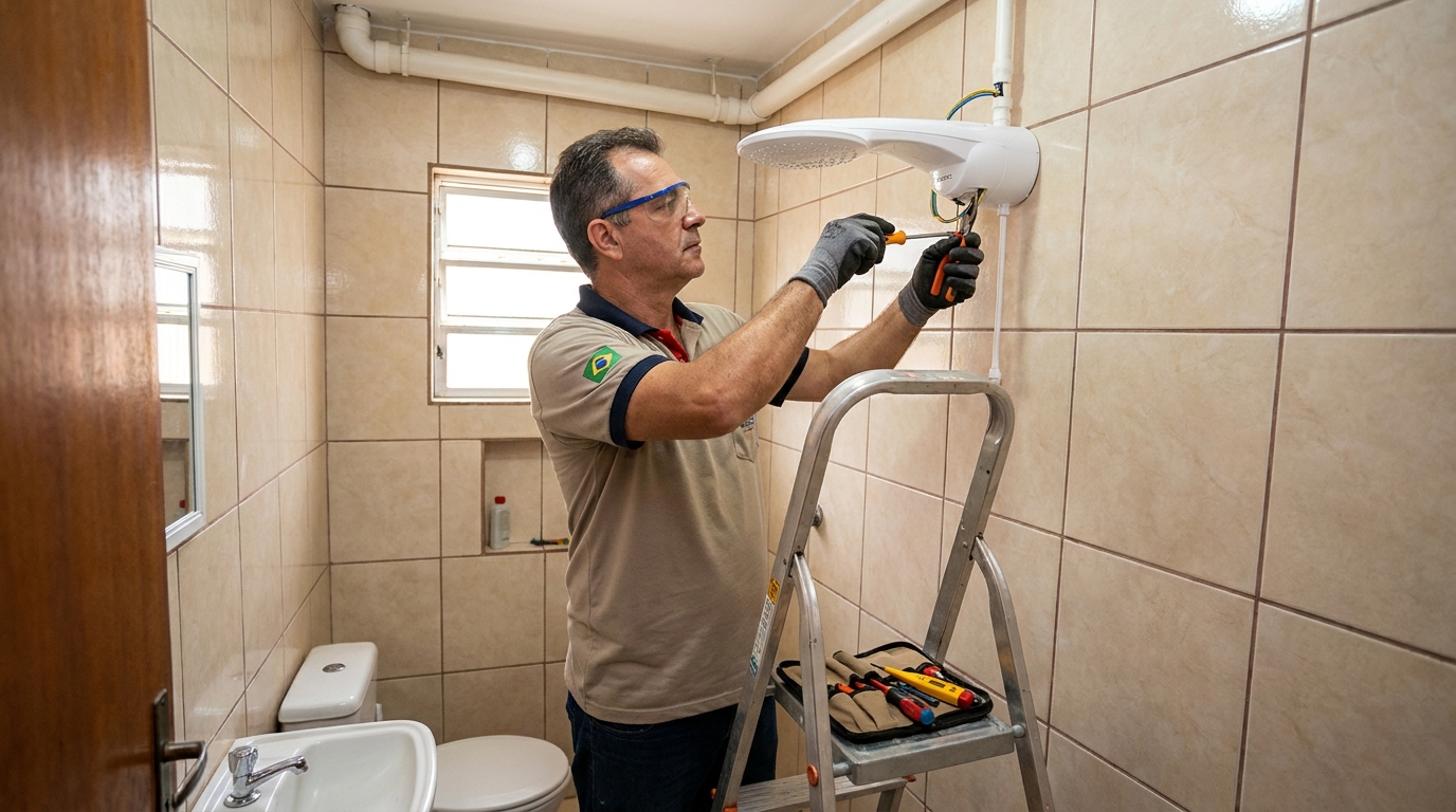 Instalação com pressurizador em Natal-RN